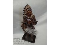 INDIAN FIGURE PLASTIC STATUETTE