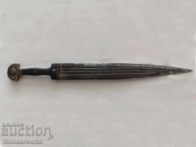 Antique long large dagger knife - horn handle with price 350.00 BGN | € 178.95 Antique long large dagger knife - horn handle with price 350.00 BGN | € 178.95