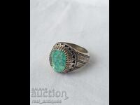 Silver ring with turquoise