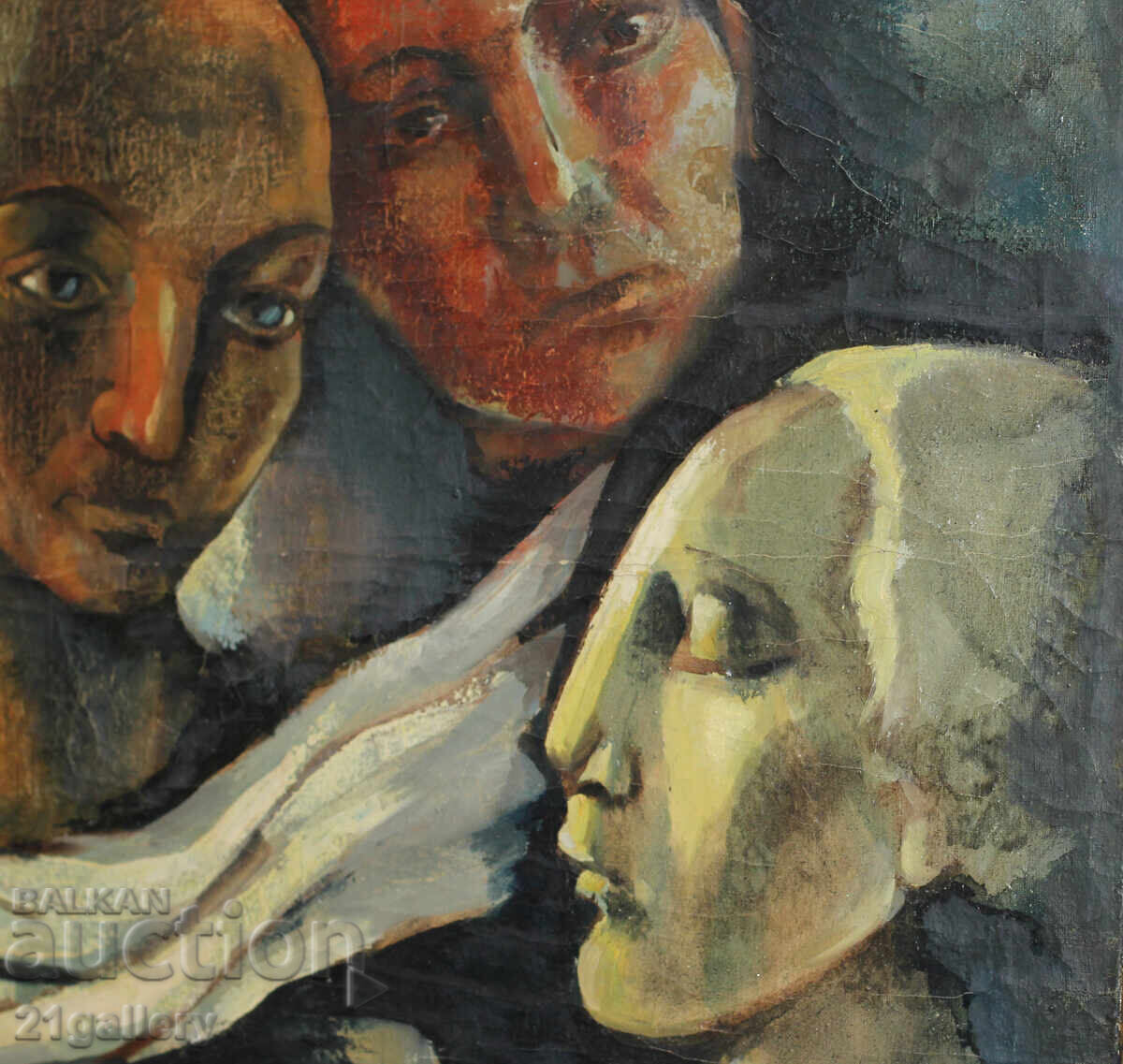 Licitație Mila Santova (1954 - ) Compoziție figurativă, ulei pe pânză