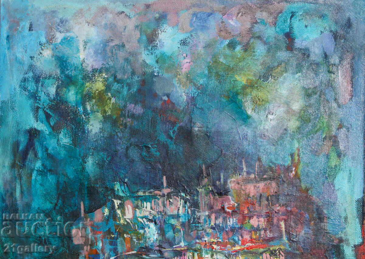 Георги Бояджиев ( 1969-) Маслена картина, пейзаж, подписана - 5 Георги Бояджиев ( 1969-) Маслена картина, пейзаж, подписана - 5