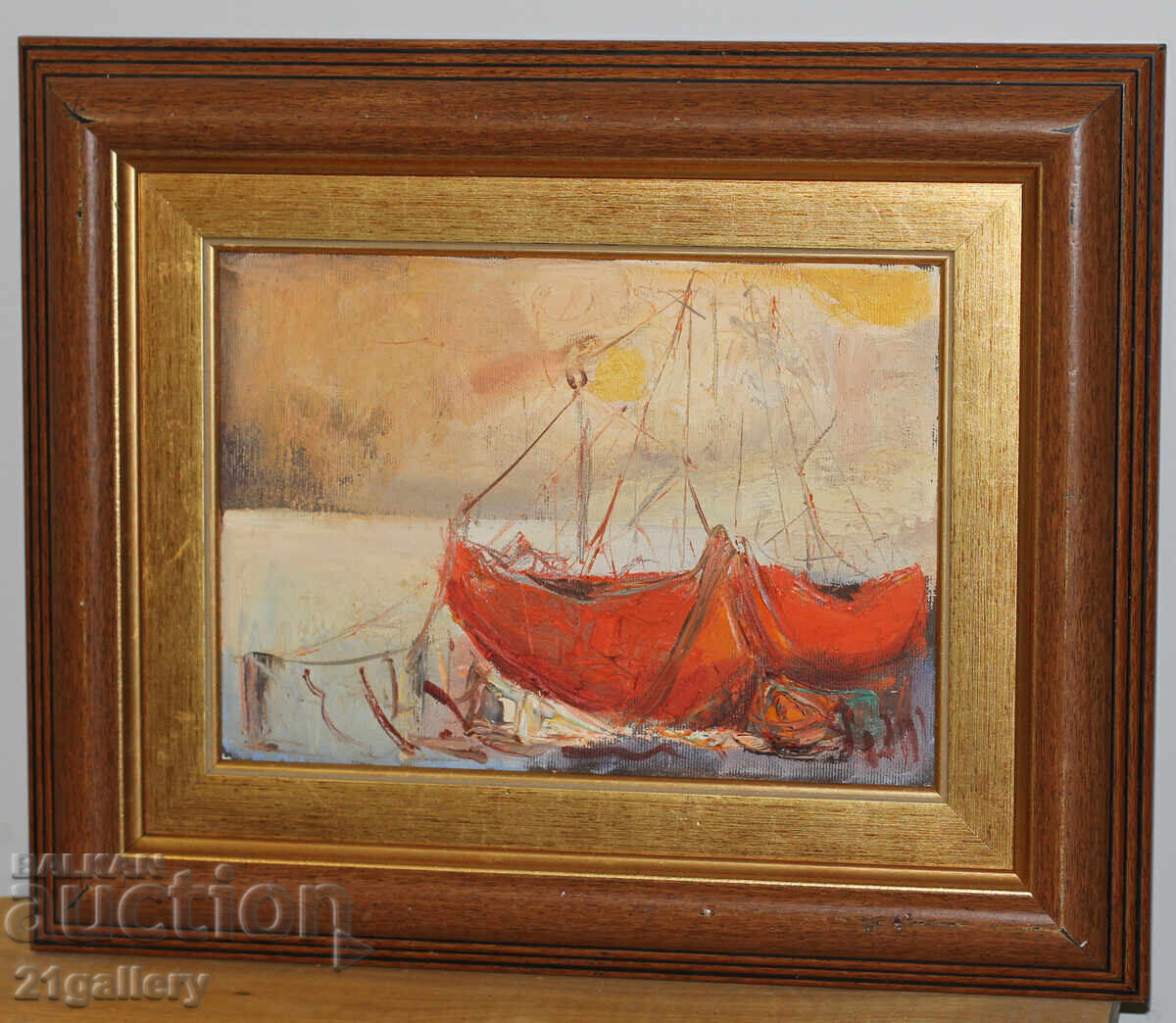 Auction Evgeny Petrov / 1969 - / Landscape with a Boat, Oil Paints Auction Evgeny Petrov / 1969 - / Landscape with a Boat, Oil Paints