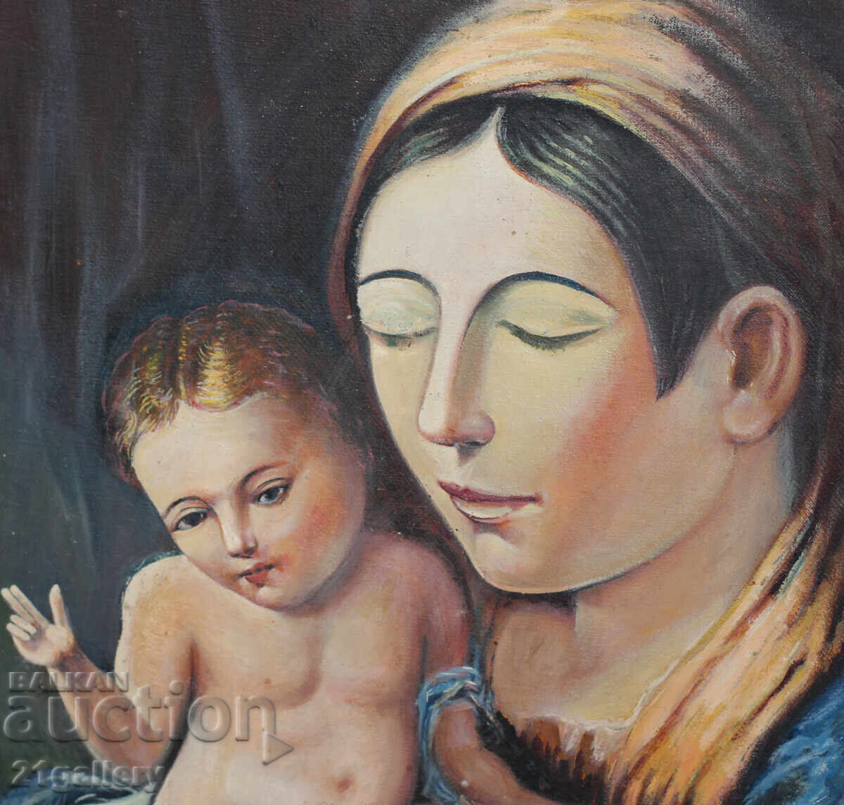 Old oil painting "Madonna and Child" - 5 Old oil painting "Madonna and Child" - 5