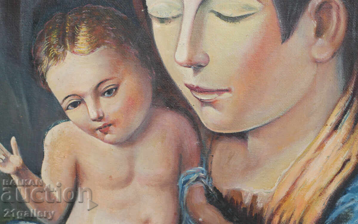 Old oil painting "Madonna and Child" - 6 Old oil painting "Madonna and Child" - 6