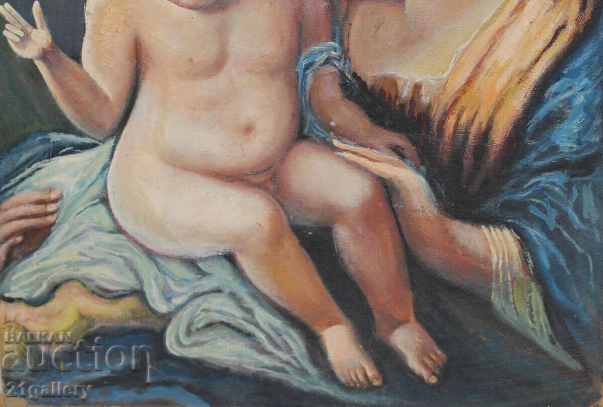Old oil painting "Madonna and Child" - 7 Old oil painting "Madonna and Child" - 7