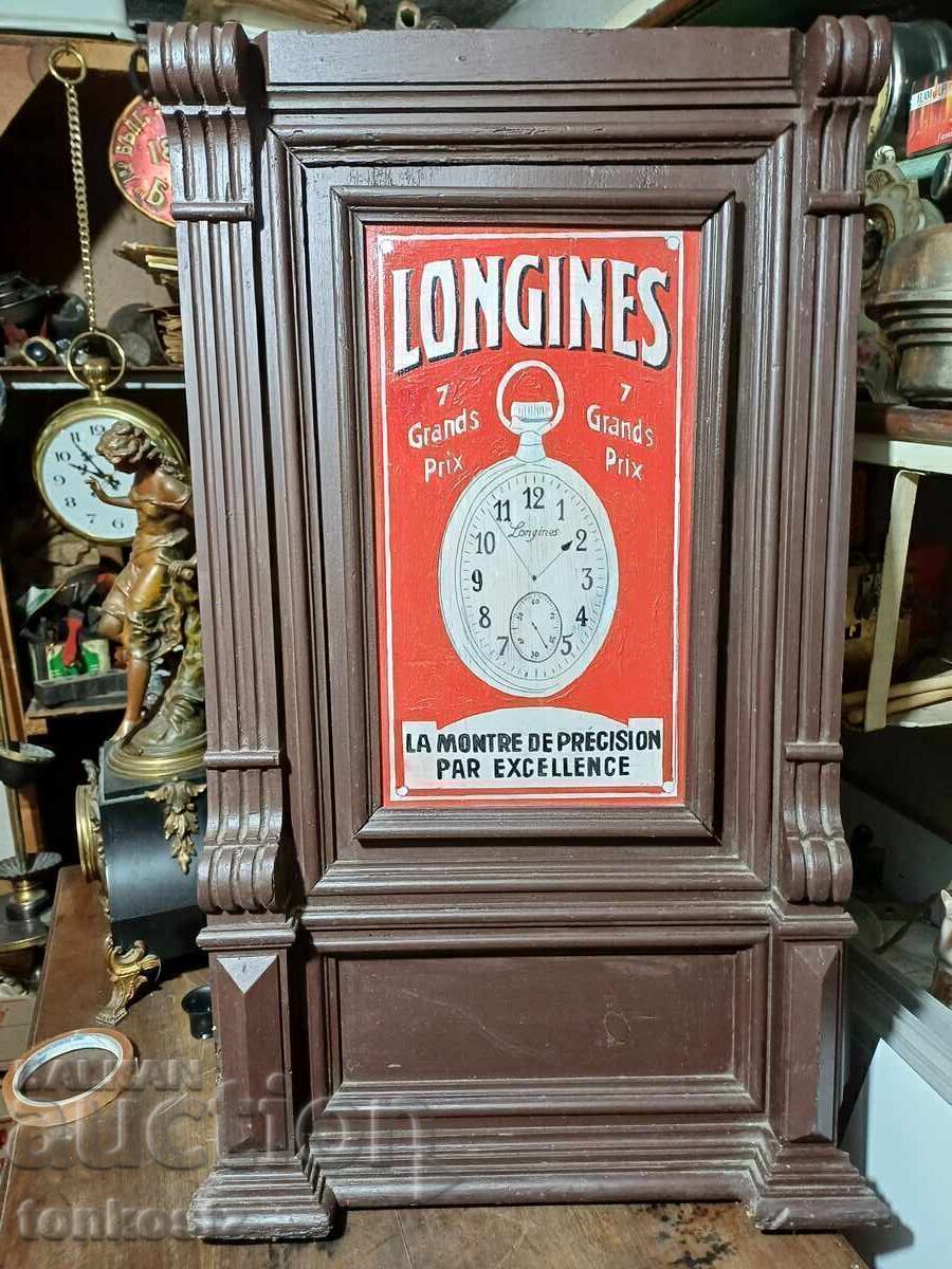 Painted longines wooden sign Painted longines wooden sign