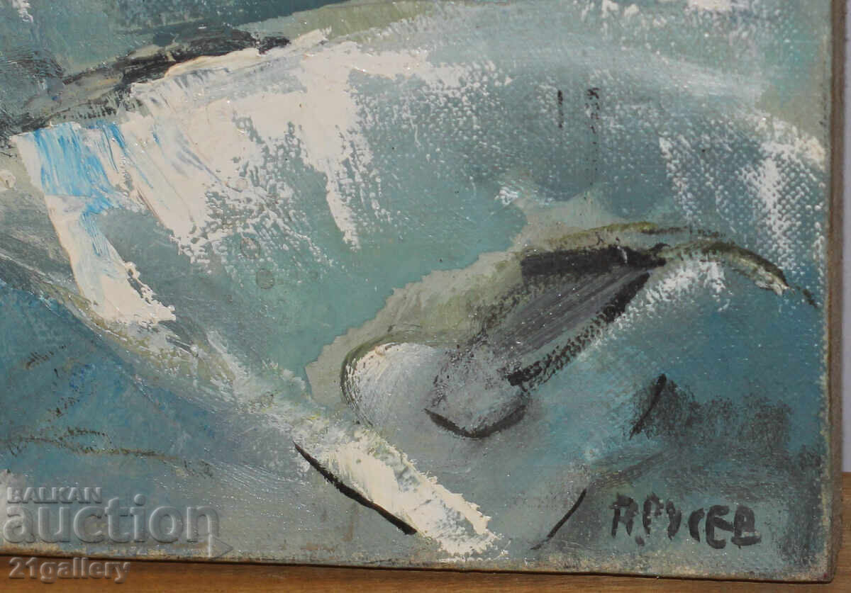 A. Rusev / Oil painting, mountain landscape, signed - 7