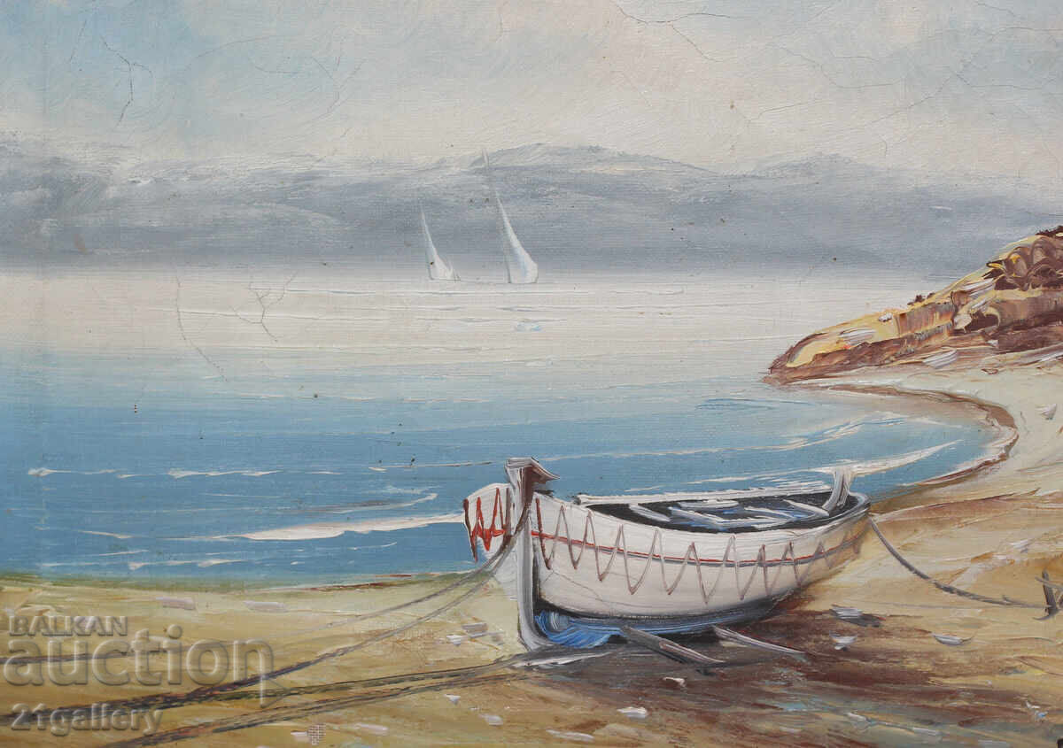 Delivery of Oil painting, seascape, signed Delivery of Oil painting, seascape, signed