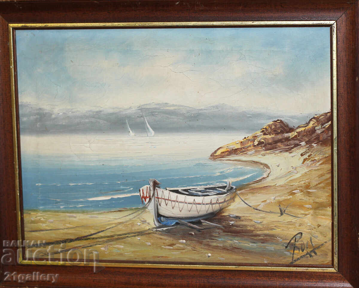 Oil painting, seascape, signed Oil painting, seascape, signed