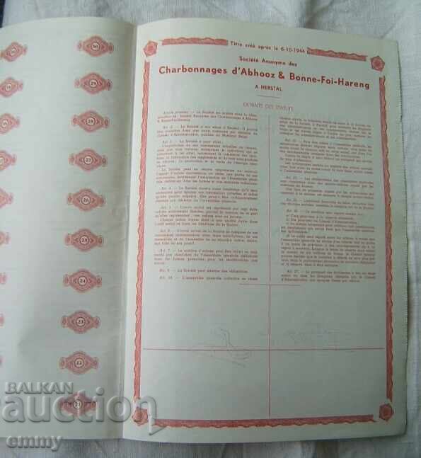 Delivery of Action Belgium - coal mines in the Erstal region, 1909 Delivery of Action Belgium - coal mines in the Erstal region, 1909