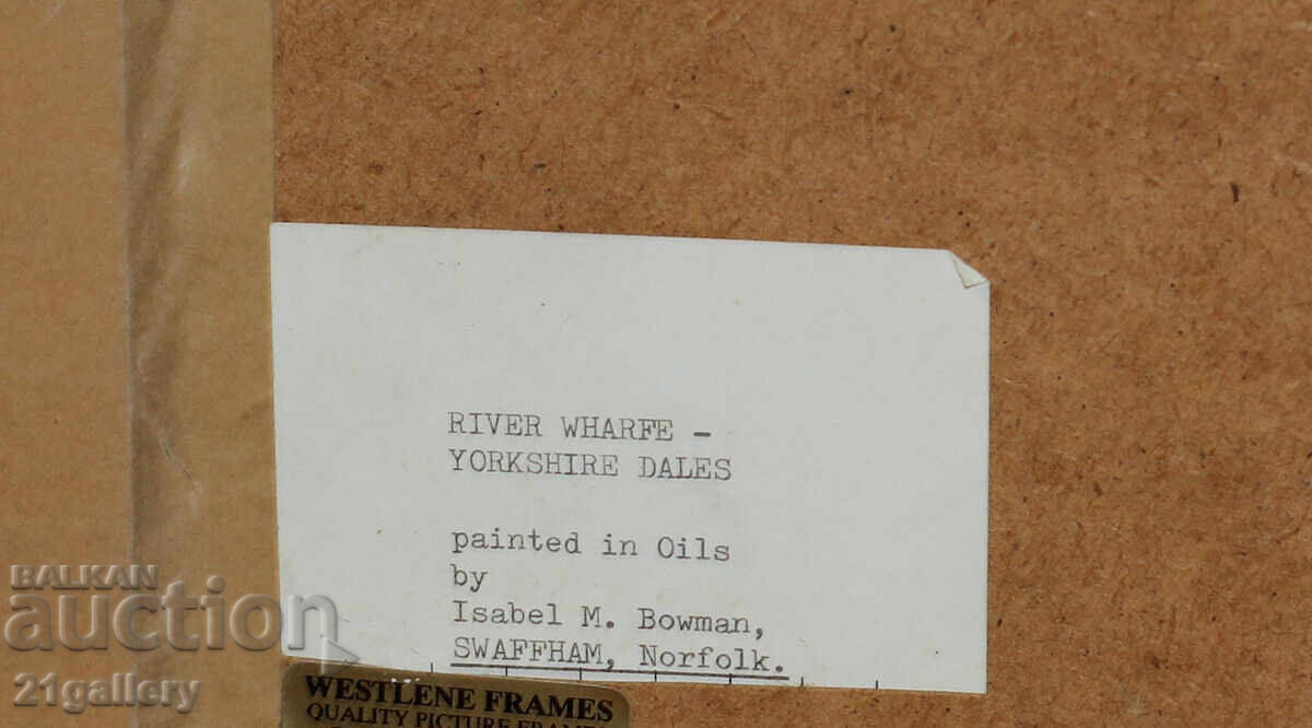 Oil painting, river landscape, signed - 7 Oil painting, river landscape, signed - 7