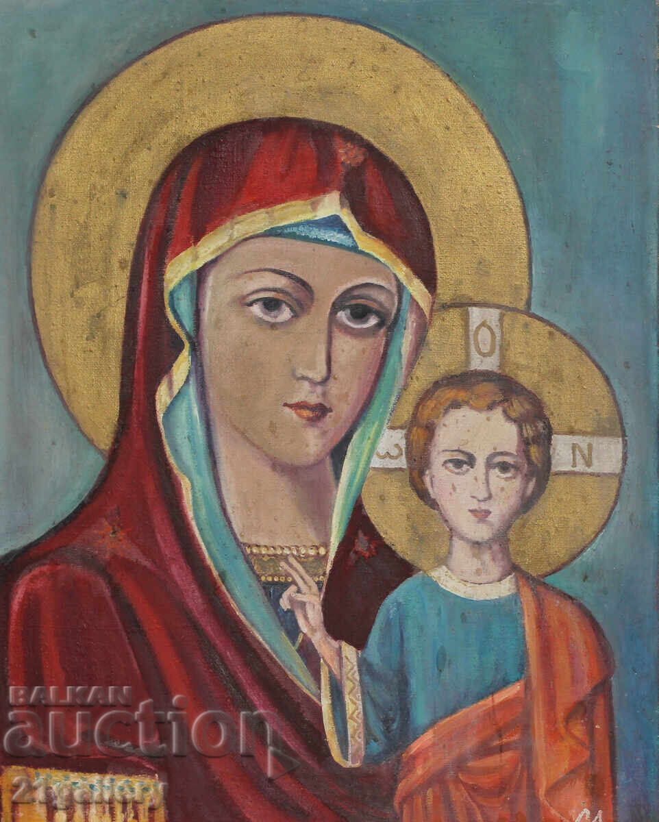 Ancient picture of the Holy Mother of God with the Child with price 700.00 BGN | € 357.90 Ancient picture of the Holy Mother of God with the Child with price 700.00 BGN | € 357.90