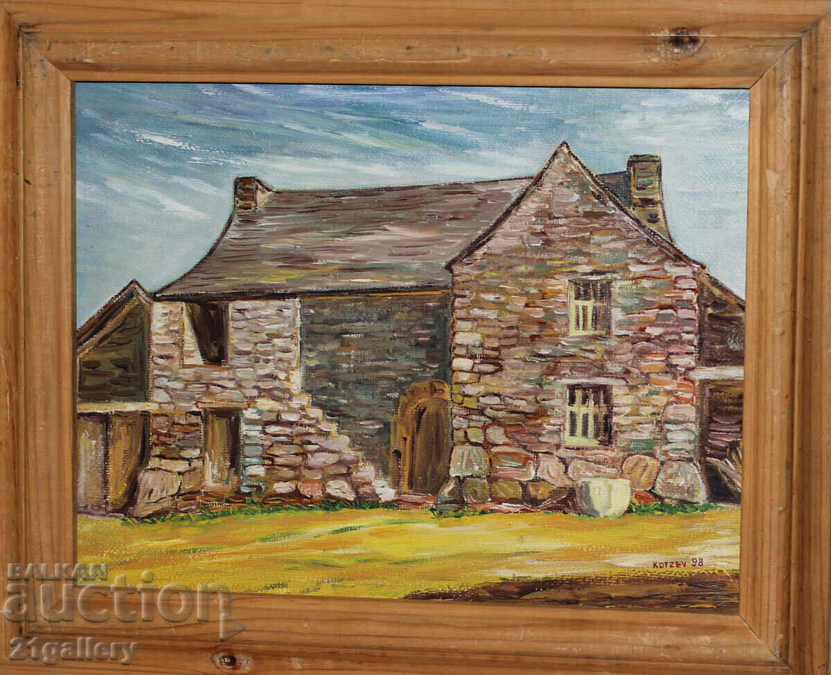 Oil painting, old house - landscape 1998. with price 200.00 BGN | € 102.26 Oil painting, old house - landscape 1998. with price 200.00 BGN | € 102.26