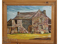 Oil painting, old house - landscape 1998.