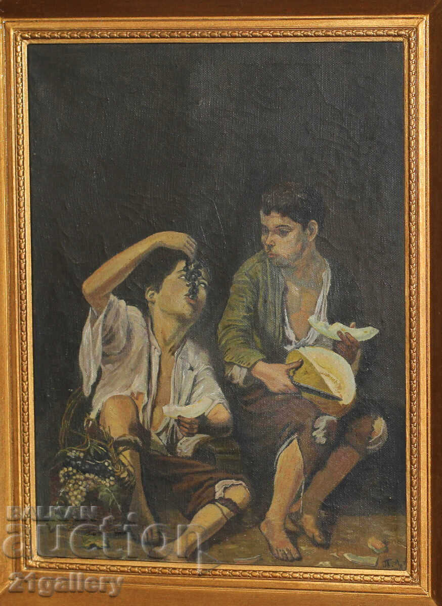 Delivery of Bartolome Esteban Murillo "Children Eating Grapes" reproduction Delivery of Bartolome Esteban Murillo "Children Eating Grapes" reproduction