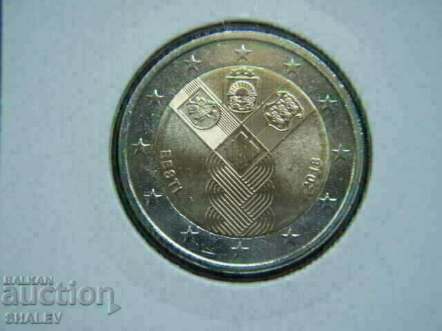 Livrarea 2 euro 2018 Estonia „100 de ani Baltic”(1) /Estonia/ (2 euro)