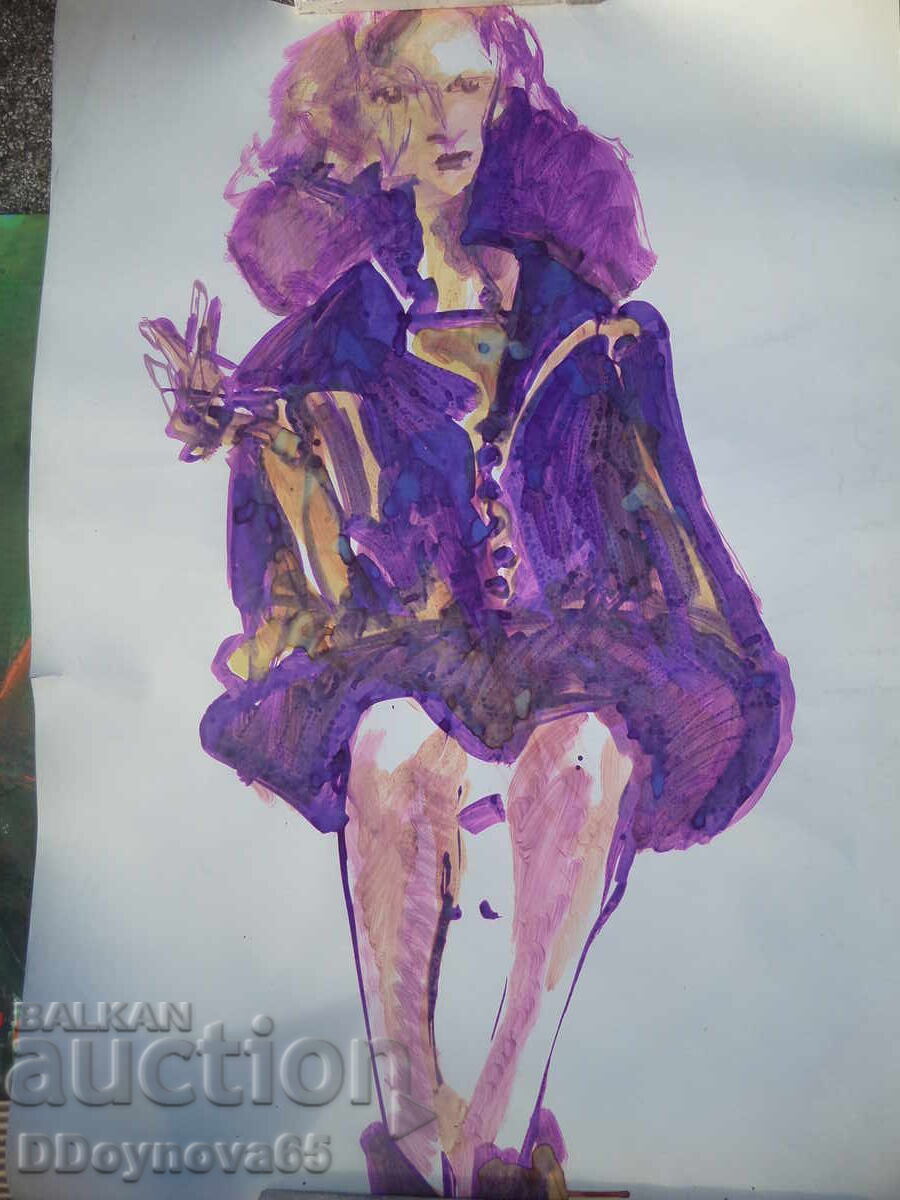 Plamen Bonev - watercolor or tempera on paper Plamen Bonev - watercolor or tempera on paper