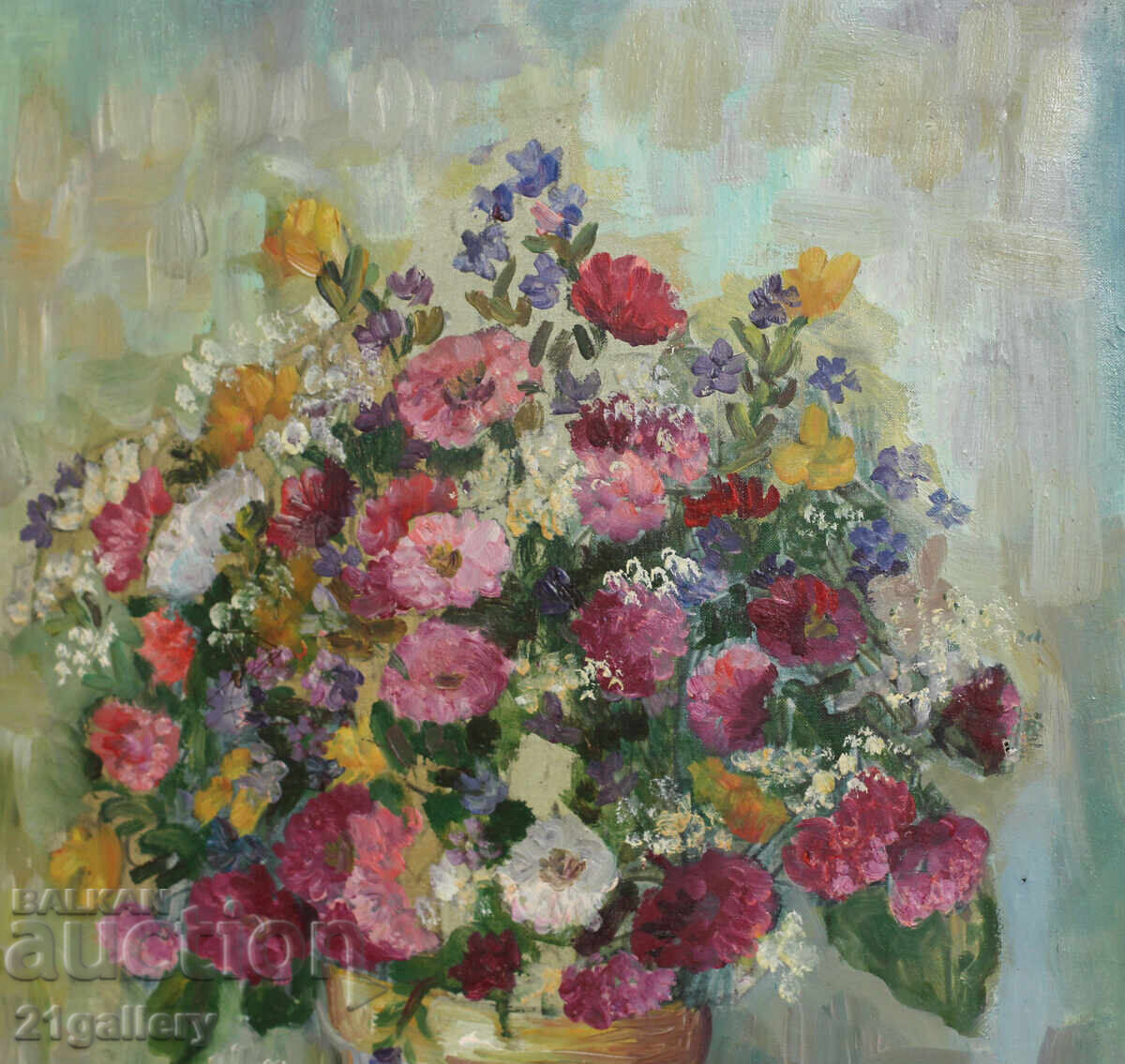 Lyudmila Kareva / 1950 - Ukraine, Still life vase with flowers - 5 Lyudmila Kareva / 1950 - Ukraine, Still life vase with flowers - 5