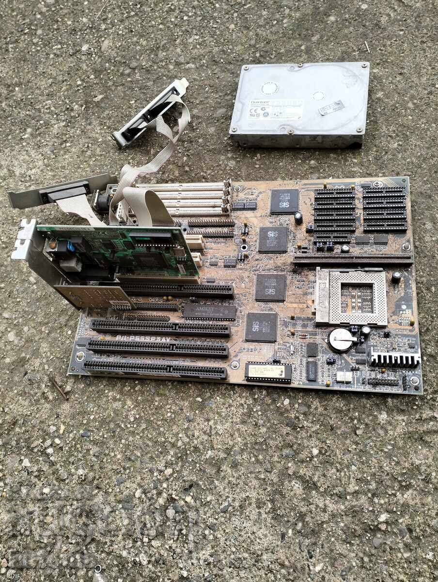 Old motherboard with hard drive Old motherboard with hard drive