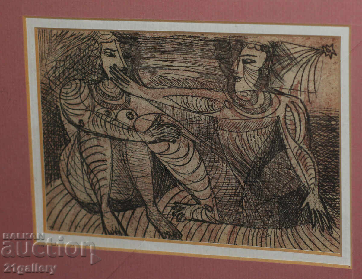 Vesselin Damyanov (1977-), Figural composition, Graphics - 5 Vesselin Damyanov (1977-), Figural composition, Graphics - 5