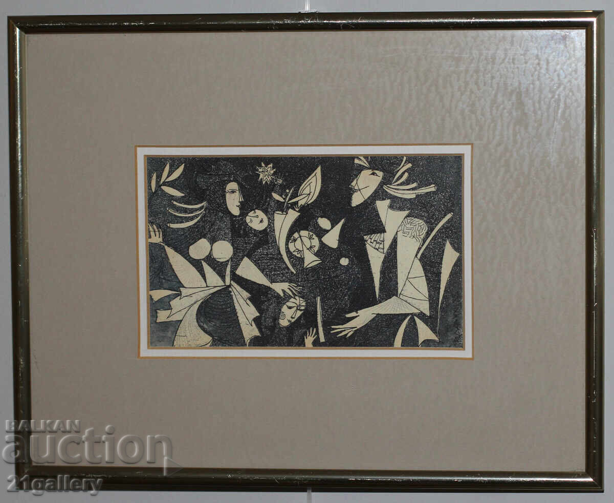 Доставка на Веселин Дамянов (1977-), Абстрактна композиция , Графика