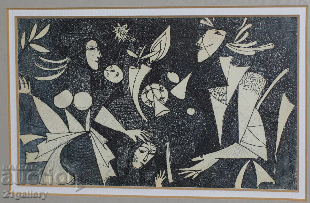 Веселин Дамянов (1977-), Абстрактна композиция , Графика - 5