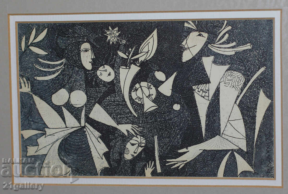 Веселин Дамянов (1977-), Абстрактна композиция , Графика - 6