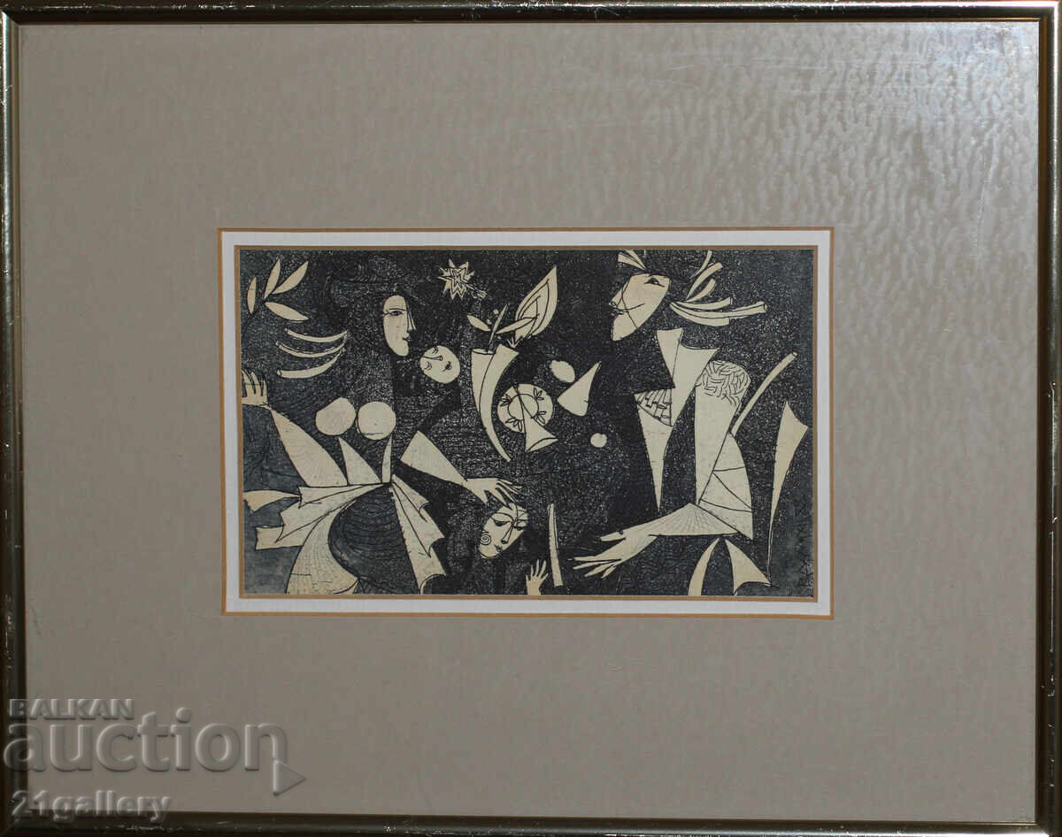 Веселин Дамянов (1977-), Абстрактна композиция , Графика