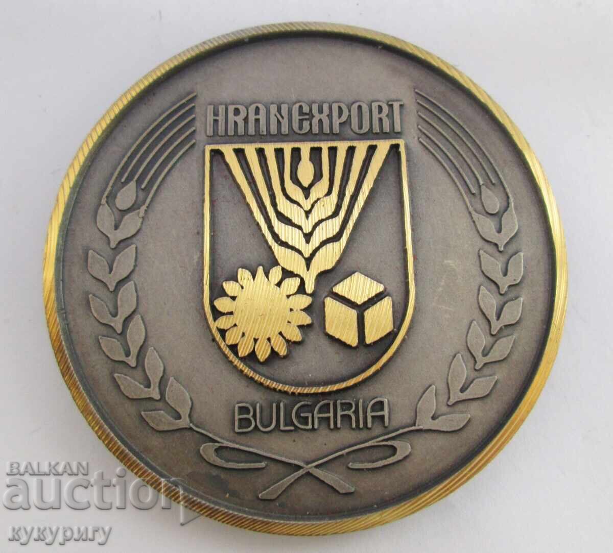 Παλιά επιτραπέζια μετάλλιο πλακέτα Hranexport