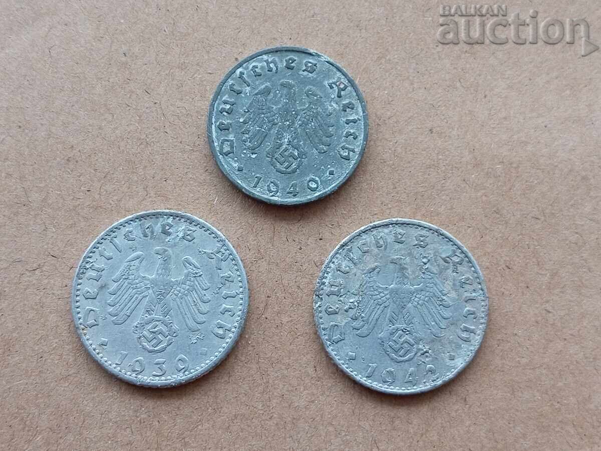 50 10 Pfennig 1939 1940 1942 Third Reich Germany with price 41.00 BGN | € 20.96 50 10 Pfennig 1939 1940 1942 Third Reich Germany with price 41.00 BGN | € 20.96