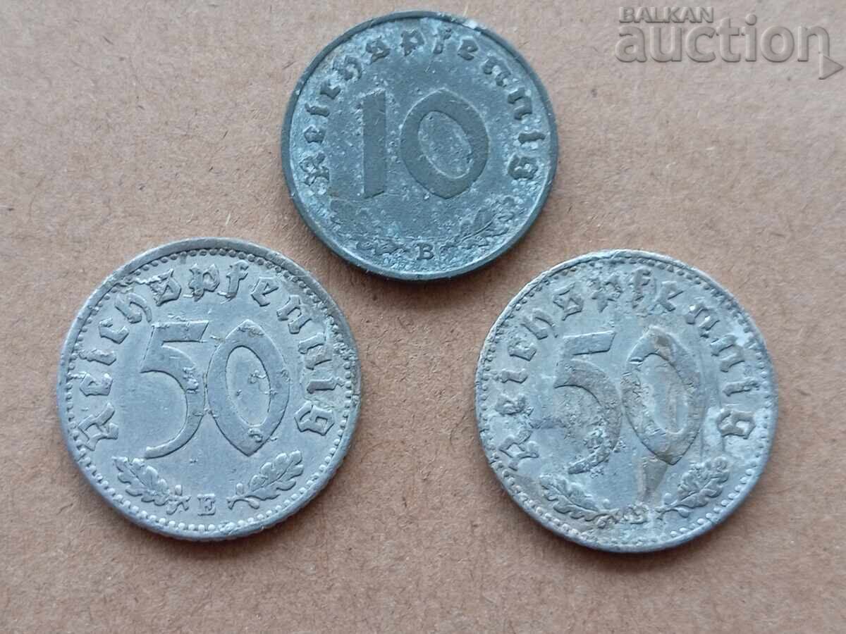 Auction 50 10 Pfennig 1939 1940 1942 Third Reich Germany Auction 50 10 Pfennig 1939 1940 1942 Third Reich Germany
