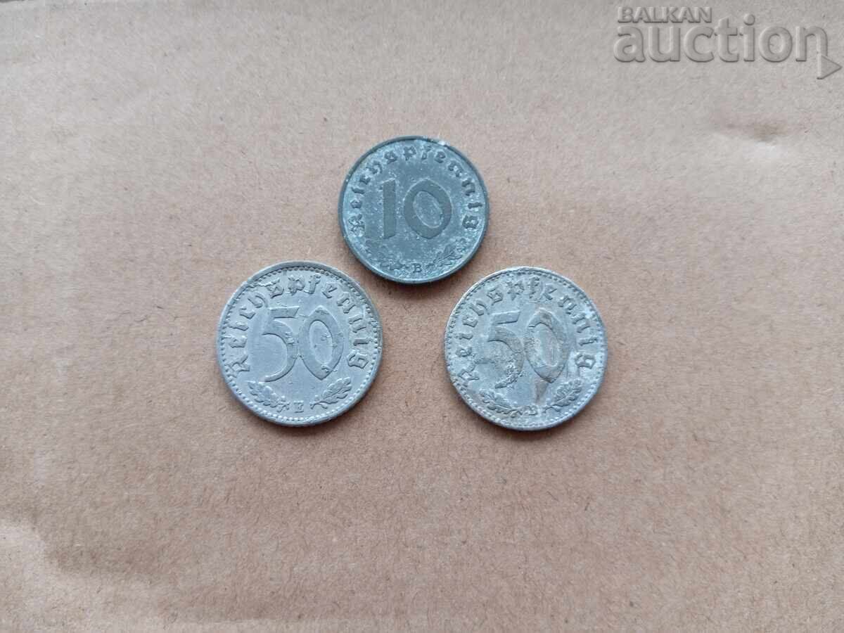 Delivery of 50 10 Pfennig 1939 1940 1942 Third Reich Germany Delivery of 50 10 Pfennig 1939 1940 1942 Third Reich Germany