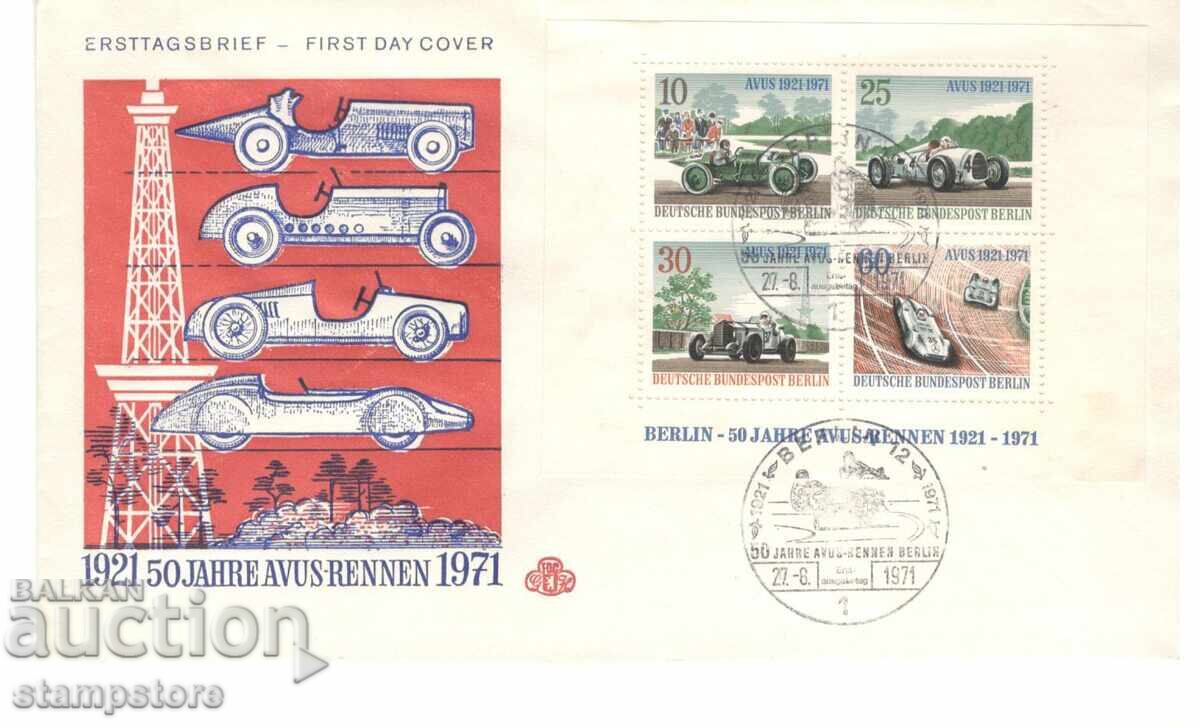 FDC West Berlin - Racing Cars