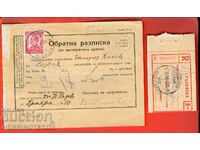 BULGARIA 1 LETTER RECEIPT RECEIPT SOFIA SOFIA 1935