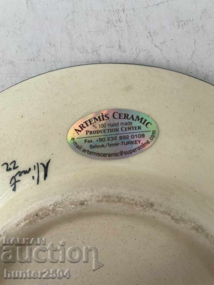Auction Plate-17 cm, Turkey Auction Plate-17 cm, Turkey