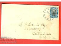 BULGARIA FERDINAND 25 ST TRAVELED PLIC SOFIA BOSTON 1902 USA