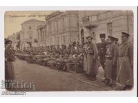 Balkan War 1912 soldiers leaving for the front postcard