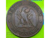 10 centimes 1856 France Napoleon III bronze