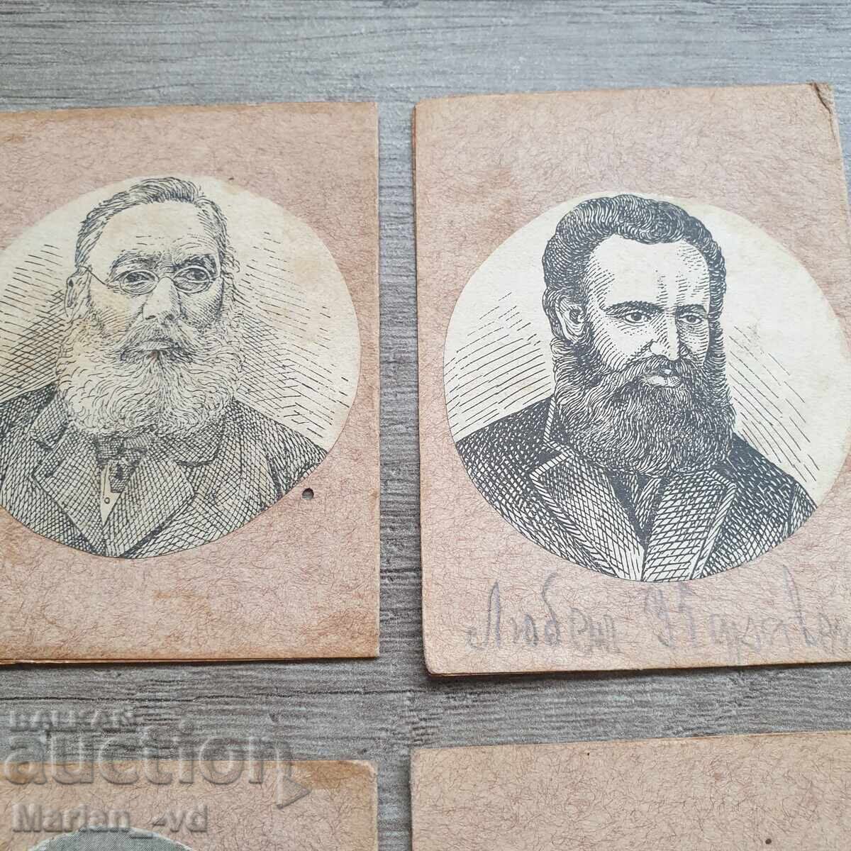 Litografii vechi de portrete mici - 5 Litografii vechi de portrete mici - 5