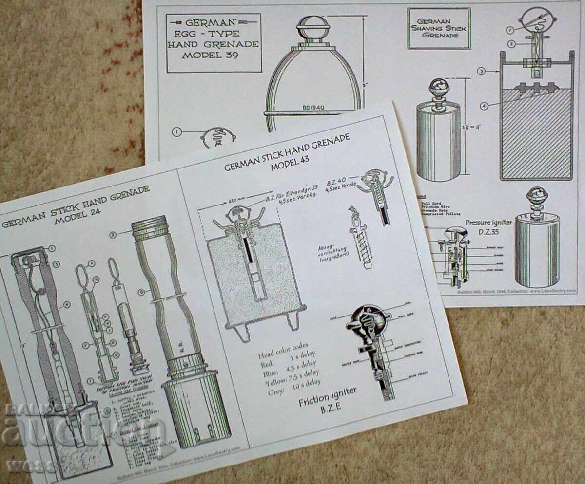 Γερμανικές χειροβομβίδες και τουφέκι Γερμανικές χειροβομβίδες και τουφέκι