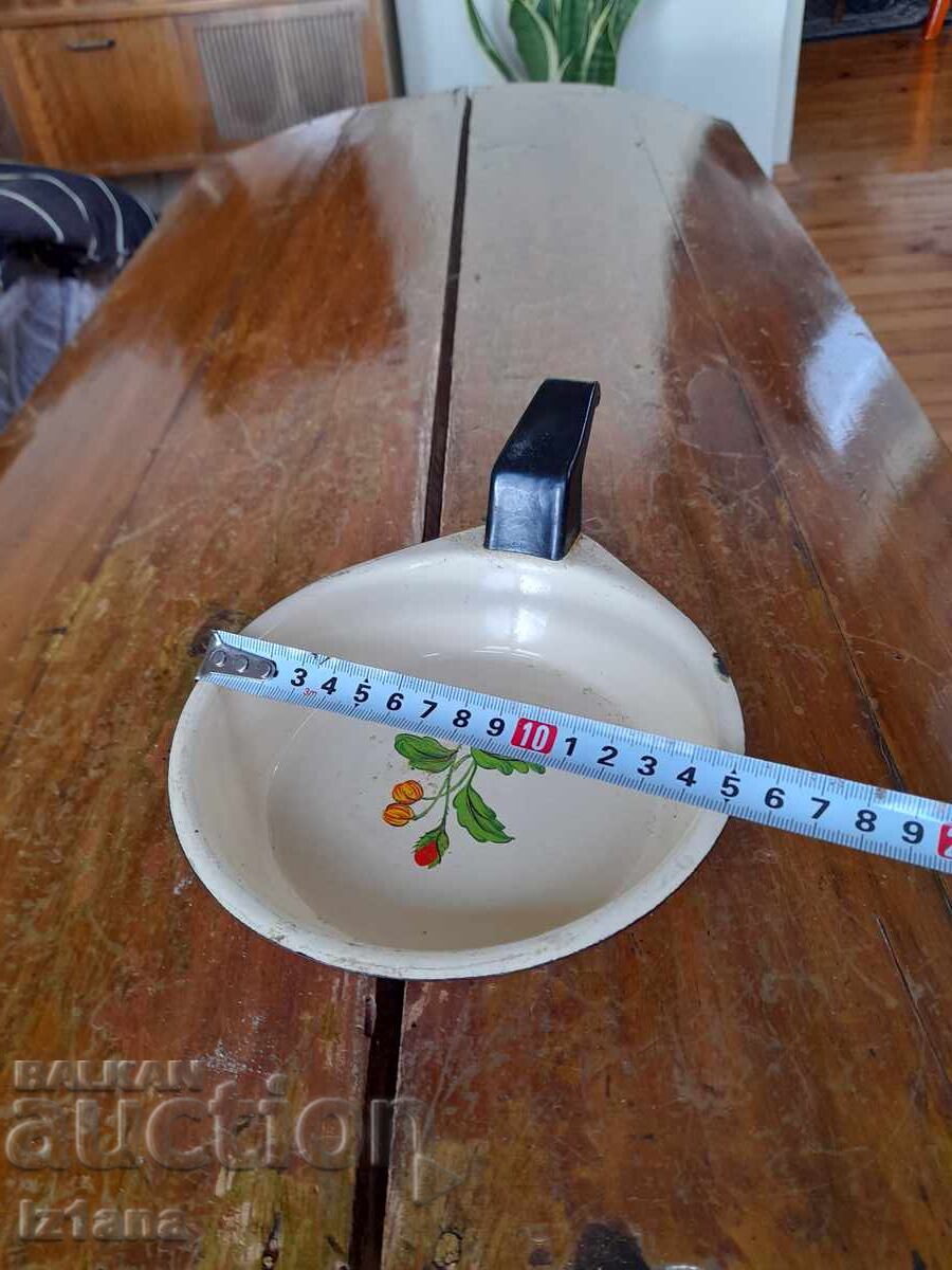 Παλιό σμάλτο τηγάνι ομελέτας, ταψί - 5