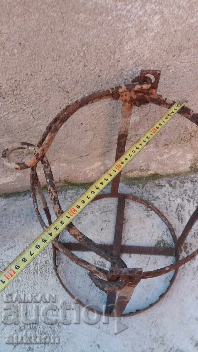 massive wrought iron glass decanter guard - 7 massive wrought iron glass decanter guard - 7