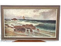 Sea - exclusive Italian color oil print under №648