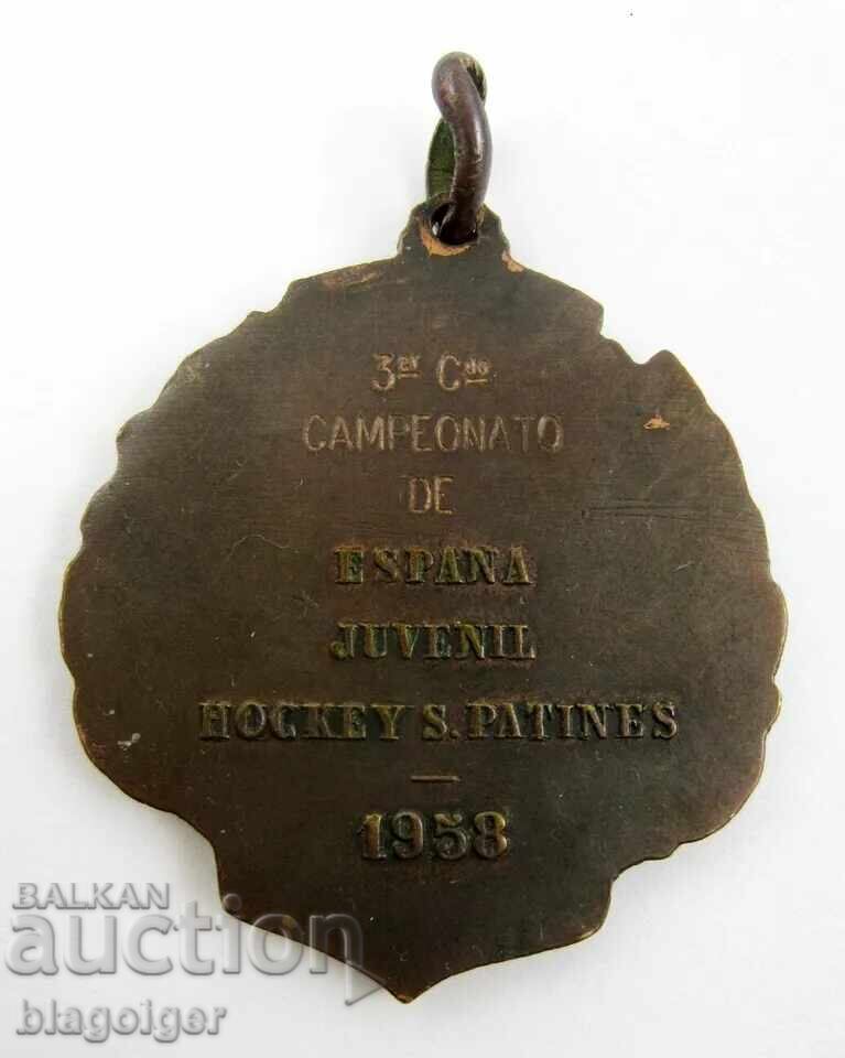 Delivery of Bronze Medal-Spain-1958-Field Hockey Championship Delivery of Bronze Medal-Spain-1958-Field Hockey Championship