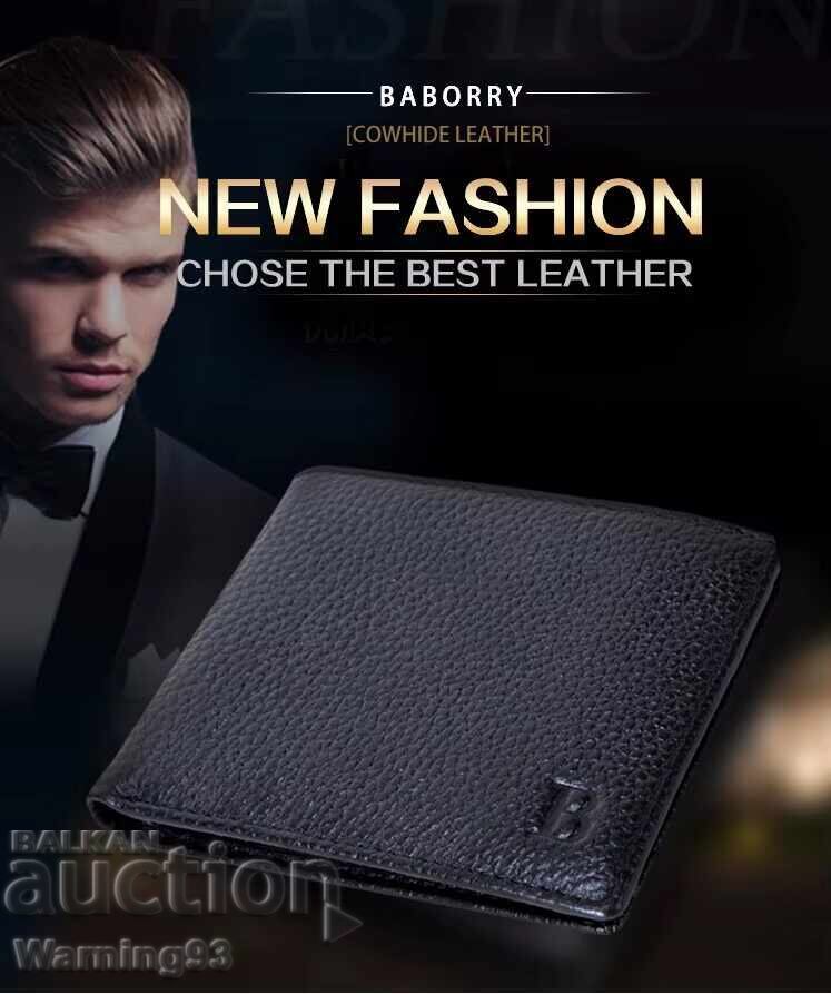 Men's wallet / men's purse - black genuine leather with price 40.00 BGN | € 20.45 Men's wallet / men's purse - black genuine leather with price 40.00 BGN | € 20.45