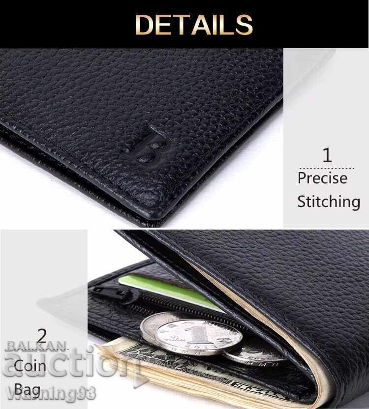 Men's wallet / men's purse - black genuine leather - 5 Men's wallet / men's purse - black genuine leather - 5