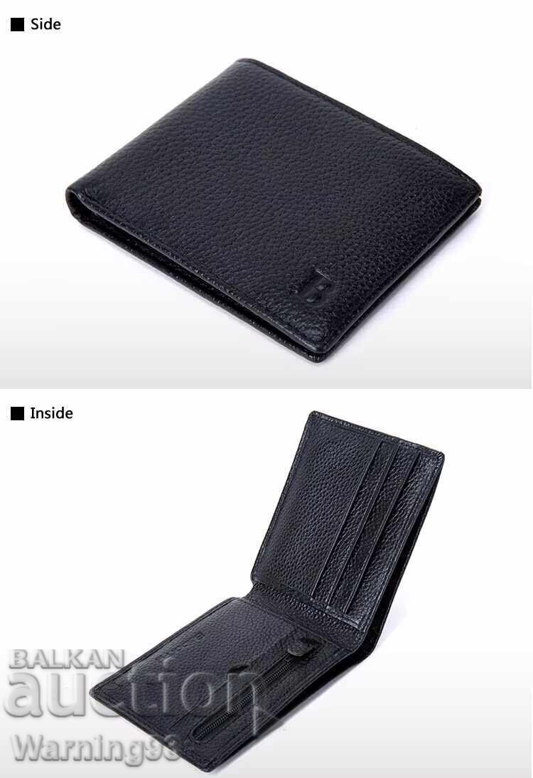 Men's wallet / men's purse - black genuine leather - 6 Men's wallet / men's purse - black genuine leather - 6