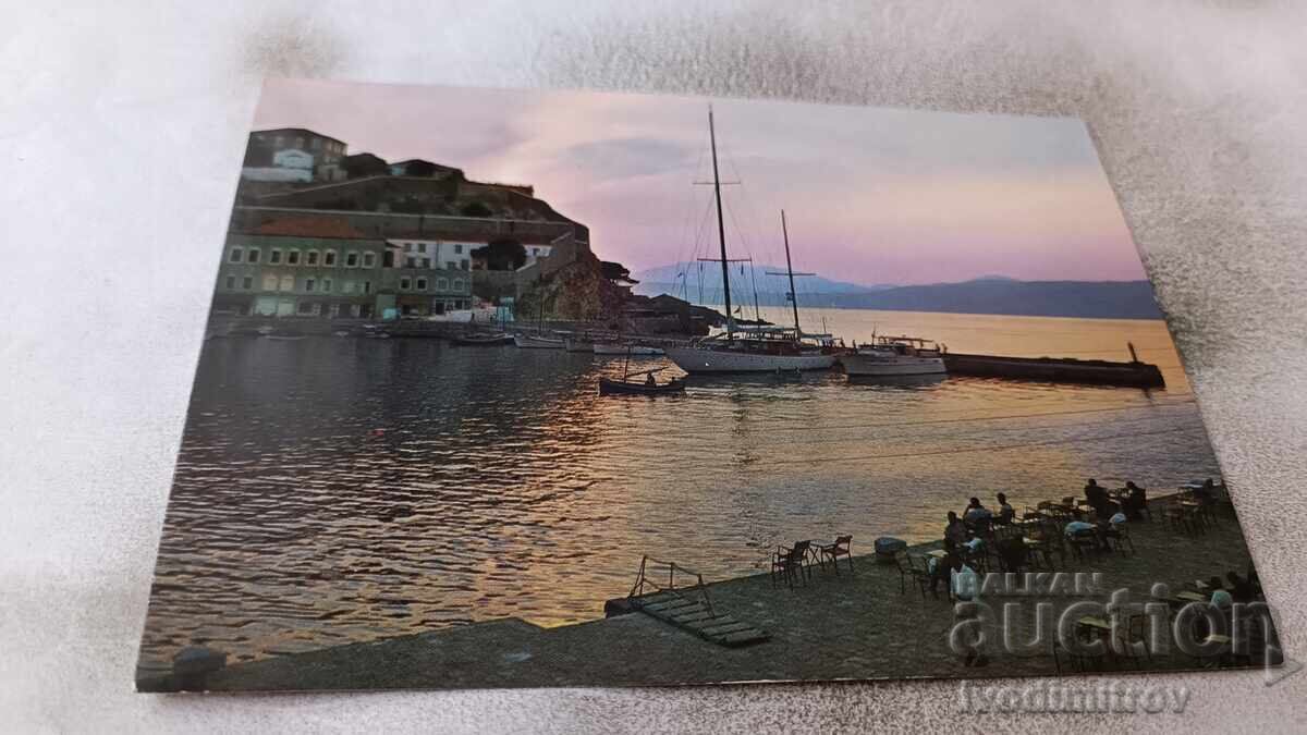 Hydra Island Sunset Postcard