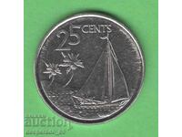 (¯`'•.¸ 25 cents 2015 BAHAMAS ¸.•'´¯)