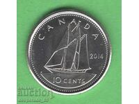 (¯`'•.¸ 10 cents 2014 CANADA UNC- ¸.•'´¯)